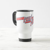Wonder Woman Red and Blue Strip Logo Reisebecher (Vorderseite Links)