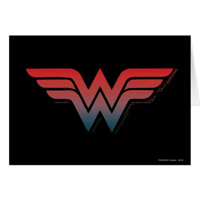 Wonder Woman Red Blue Gradient Logo (Vorderseite (Horizontal))