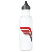 Wonder Woman Red Blue Gradient Logo Edelstahlflasche (Links)