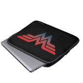 Wonder Woman Red Blue Gradient Logo Laptopschutzhülle (Vorne Knopf)