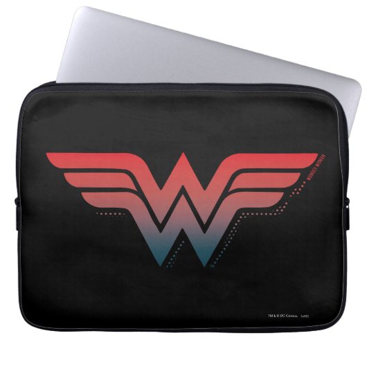 Wonder Woman Red Blue Gradient Logo Laptopschutzhülle (Vorderseite)
