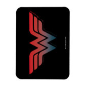Wonder Woman Red Blue Gradient Logo Magnet (Vertikal)