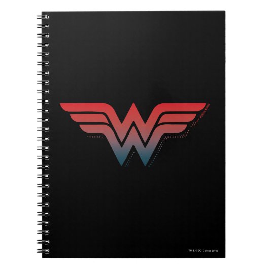 Wonder Woman Red Blue Gradient Logo Notizblock (Vorderseite)