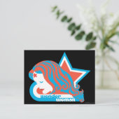 Wonder Woman Red & Blue Star Postkarte (Stehend Vorderseite)