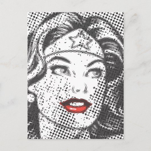Wonder Woman Red Lips Postkarte (Vorderseite)
