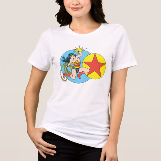 Wonder Woman Red Star Tri-Blend Shirt (Vorderseite)