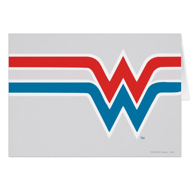 Wonder Woman Red White and Blue Logo (Vorderseite (Horizontal))