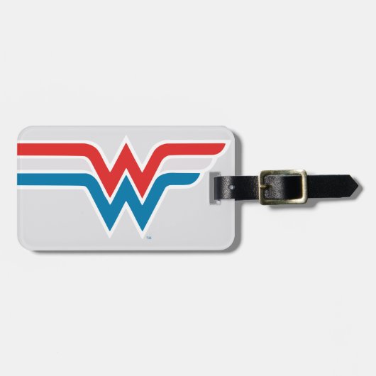 Wonder Woman Red White and Blue Logo Gepäckanhänger (Vorderseite horizontal)