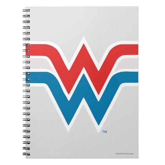 Wonder Woman Red White and Blue Logo Notizblock (Vorderseite)