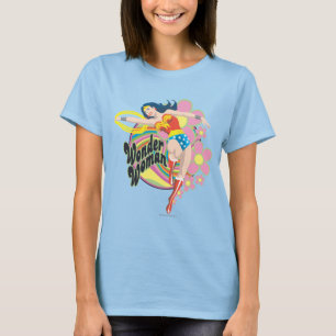 Wonder Woman Retro Blume T-Shirt