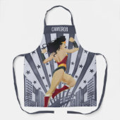 Wonder Woman Retro City Sunburst and Stars Schürze (Vorderseite)