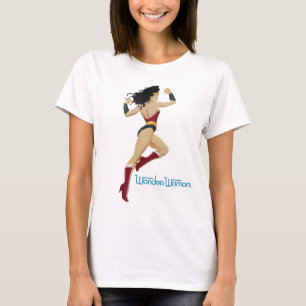 Wonder Woman Retro City Sunburst and Stars T-Shirt