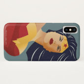 Wonder Woman Retro City Sunburst Case-Mate iPhone Hülle (Rückseite (Horizontal))