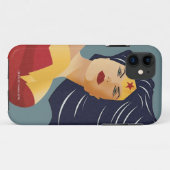 Wonder Woman Retro City Sunburst Case-Mate iPhone Hülle (Rückseite (Horizontal))