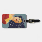 Wonder Woman Retro City Sunburst Gepäckanhänger (Vorderseite horizontal)