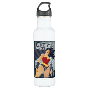Wonder Woman Retro City Sunburst Trinkflasche