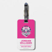 Wonder Woman Retro Glam Rock Graphic Gepäckanhänger (Rückseite vertikal)