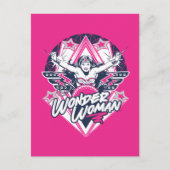 Wonder Woman Retro Glam Rock Graphic Postkarte (Vorderseite)