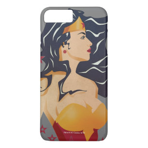 Wonder Woman Retro Profil Sunburst 3 iPhone 8 Plus/7 Plus Hülle