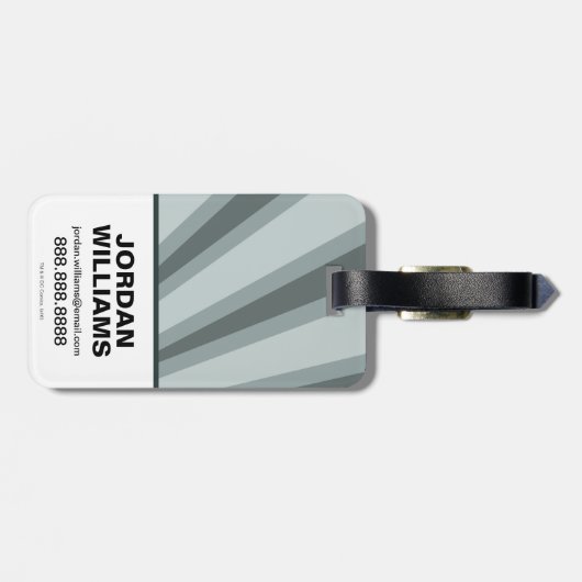 Wonder Woman Retro Profil Sunburst Gepäckanhänger (Rückseite horizontal)