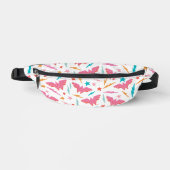 Wonder Woman Rosa Logo und Blitzmuster Bauchtasche (Vorderseite)