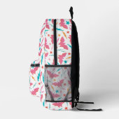 Wonder Woman Rosa Logo und Blitzmuster Bedruckter Rucksack (Rechts)