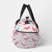 Wonder Woman Rosa Logo und Blitzmuster Duffle Bag (Rechts)