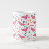 Wonder Woman Rosa Logo und Blitzmuster Jumbo-Tasse (Vorderseite)
