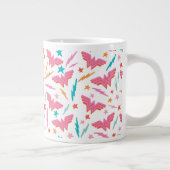 Wonder Woman Rosa Logo und Blitzmuster Jumbo-Tasse (Rechts)