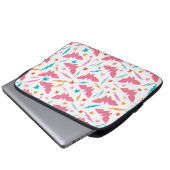 Wonder Woman Rosa Logo und Blitzmuster Laptopschutzhülle (Vorne Knopf)