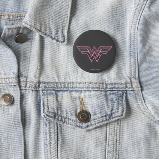 Wonder Woman Rosa und Schwarzes Schachbrett Mesh L Button (Beispiel)