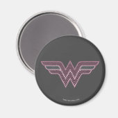 Wonder Woman Rosa und Schwarzes Schachbrett Mesh L Magnet (Vorderseite/Rückseite)