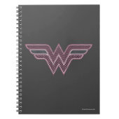 Wonder Woman Rosa und Schwarzes Schachbrett Mesh L Notizblock (Vorderseite)