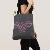 Wonder Woman Rosa und Schwarzes Schachbrett Mesh L Tasche (Von Nahem)