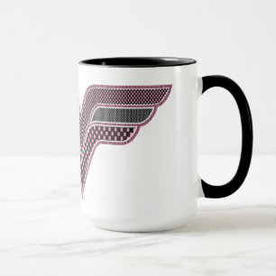 Wonder Woman Rosa und Schwarzes Schachbrett Mesh L Tasse