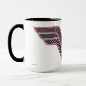 Wonder Woman Rosa und Schwarzes Schachbrett Mesh L Tasse (Links)
