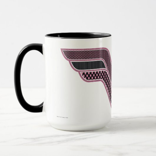 Wonder Woman Rosa und Schwarzes Schachbrett Mesh L Tasse (Links)