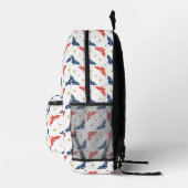Wonder Woman Rot-Blau-Logo-Muster Bedruckter Rucksack (Rechts)