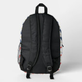 Wonder Woman Rot-Blau-Logo-Muster Bedruckter Rucksack (Rückseite)
