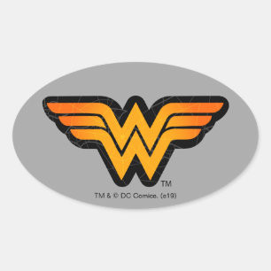 Wonder Woman Saisonales Logo Ovaler Aufkleber