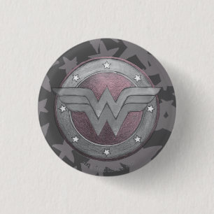 Wonder Woman Shield Pattern Button