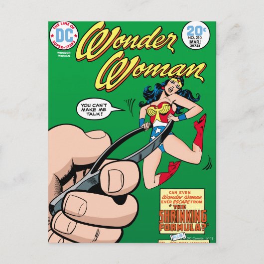 Wonder Woman Shrinking Formula Postkarte (Vorderseite)