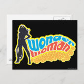 Wonder Woman Silhouette Postkarte (Vorne/Hinten)