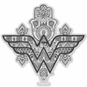 Wonder Woman Spiritual Paisley Hamsa Logo Aufkleber (Vorderseite)