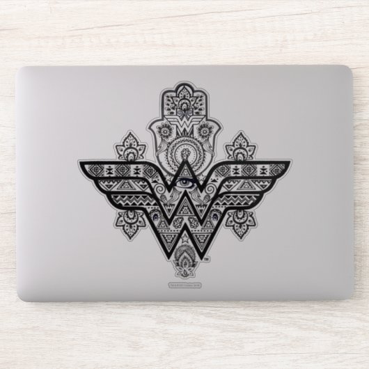 Wonder Woman Spiritual Paisley Hamsa Logo Aufkleber (Computer)