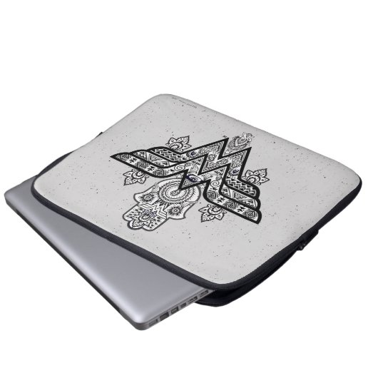 Wonder Woman Spiritual Paisley Hamsa Logo Laptopschutzhülle (Vorne Knopf)