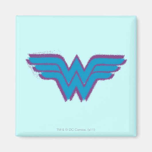 Wonder Woman Spray Paint Logo Magnet (Vorne)