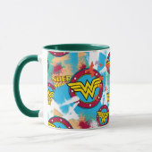Wonder Woman Spray Paint Pattern Tasse (Links)