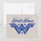 Wonder Woman Stacked Stars Symbol Postkarte (Vorne/Hinten)