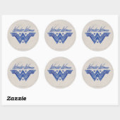 Wonder Woman Stacks Symbol Runder Aufkleber (Blatt)